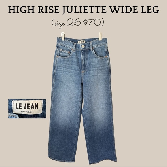 Le Jean Denim - High Rise Le Jean Juliette Wide Leg Jeans - Blue